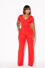 Everyday Jumpsuit - Red