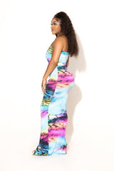 Color Splash Safari Maxi Dress